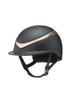 Charles Owen Halo Hat With MIPS - Black/Rose Gold