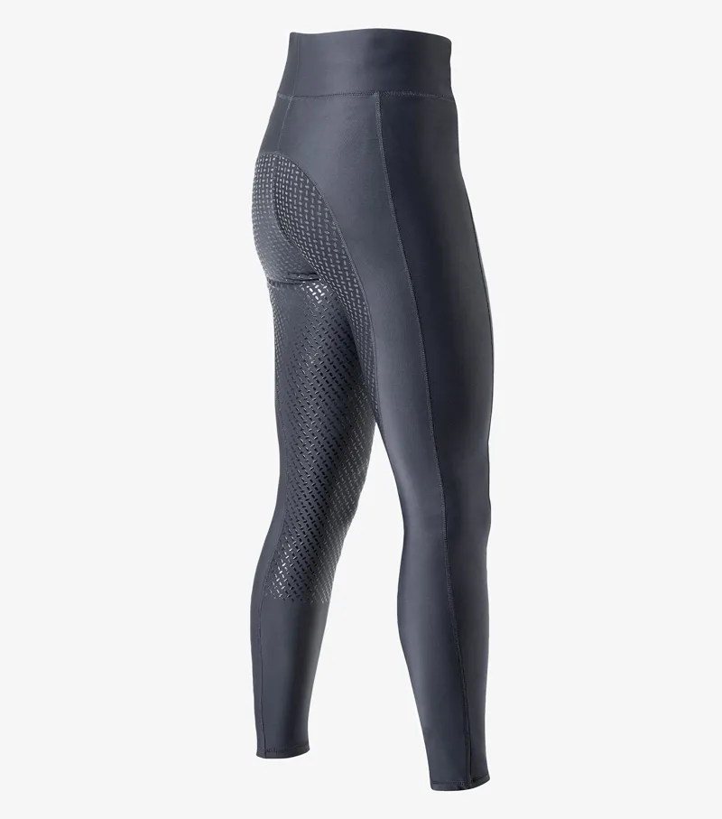 Premier Equine Hattina Ladies Full Seat Gel Riding Tights Anthracite - Image 3