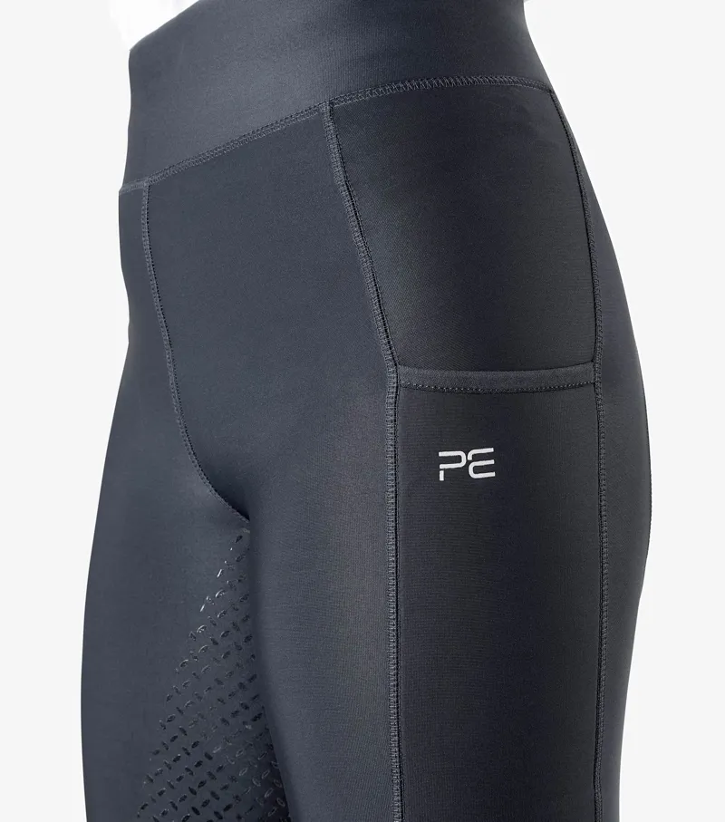 Premier Equine Hattina Ladies Full Seat Gel Riding Tights Anthracite - Image 4