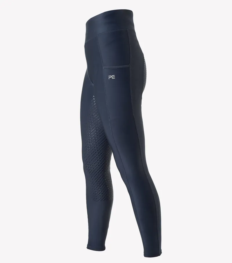 Premier Equine Hattina Ladies Full Seat Gel Riding Tights Navy - Image 2