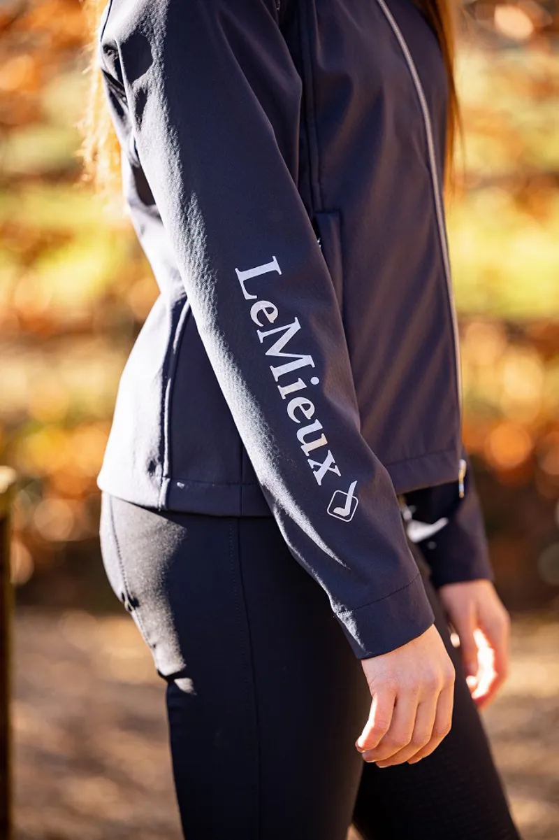 LeMieux Junior Elite Soft Shell Jacket Navy - Image 6