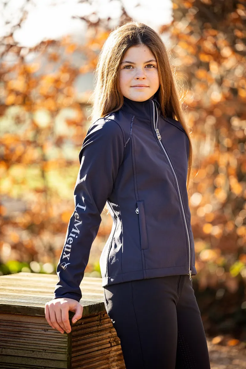 LeMieux Junior Elite Soft Shell Jacket Navy - Image 2