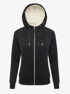 LeMieux Ladies Elite Sherpa Lined Zip Through Hoodie Black