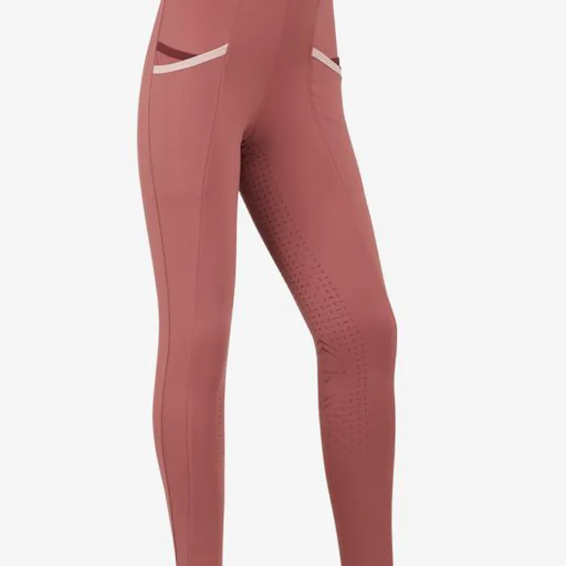 LeMieux Young Rider Pull On Riding Tights - Orchid - Image 2