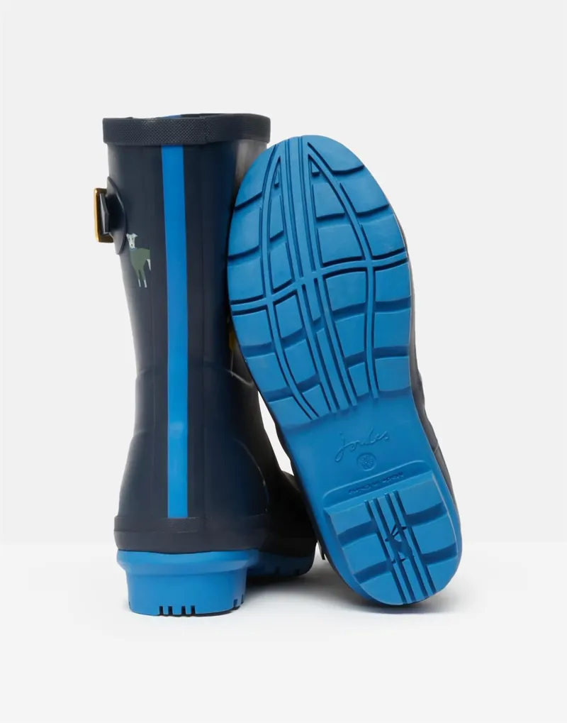 Joules Molly Mid Height Printed Wellies Navy Dogs - Image 5