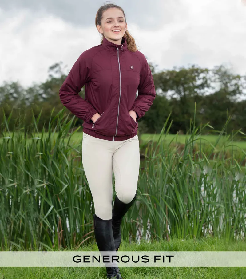 Premier Equine Junior Pro Rider Unisex Riding Jacket Wine - Image 2
