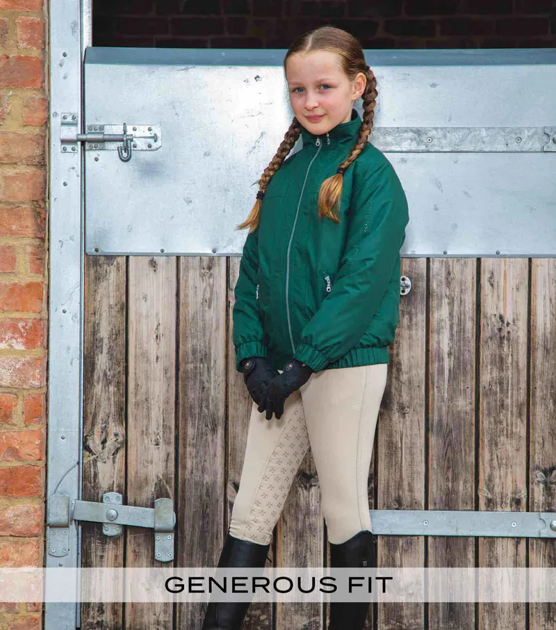 Premier Equine Junior Pro Rider Unisex Riding Jacket Green - Image 2