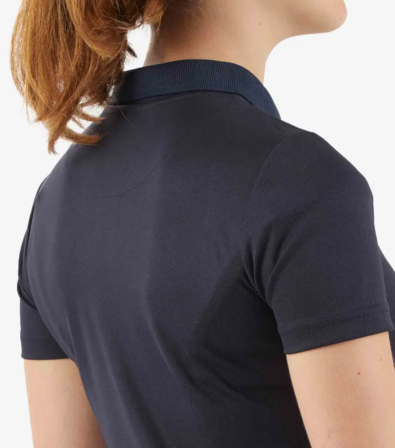 Premier Equine Junior Unisex Riding Polo Shirt Navy - Image 3