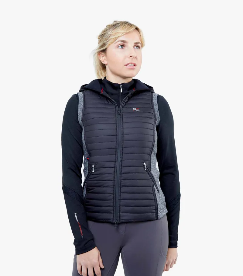 Premier Equine Lamera Ladies Hybrid Technical Riding Gilet Black - Image 2