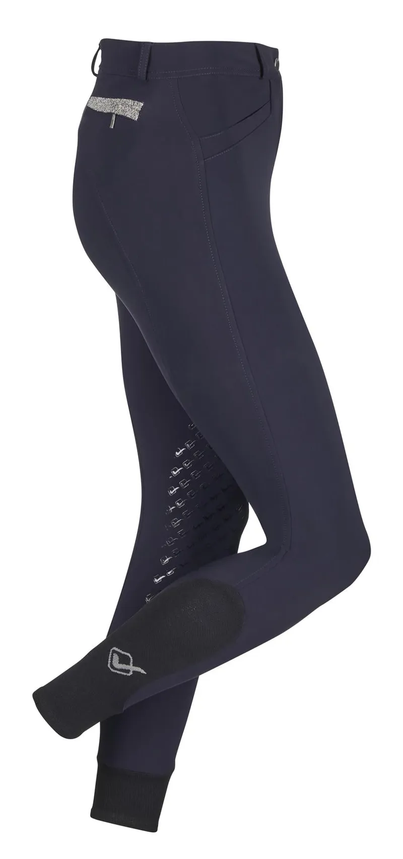 LeMieux Dynamique Knee Grip Breeches Dark Navy - Image 2