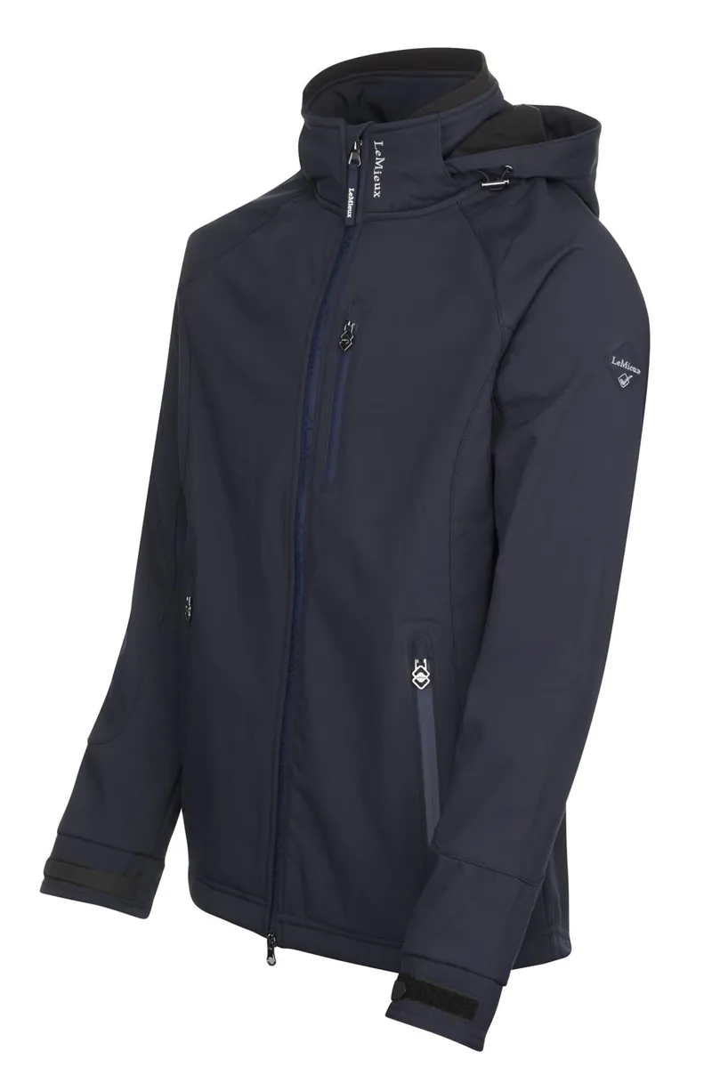 LeMieux Elite Mens Soft Shell Jacket Navy - Image 3