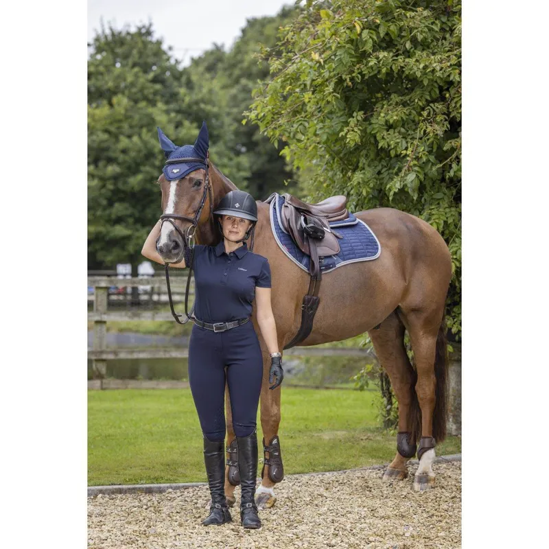 LeMieux Elite Ladies Polo Shirt Navy - Image 4