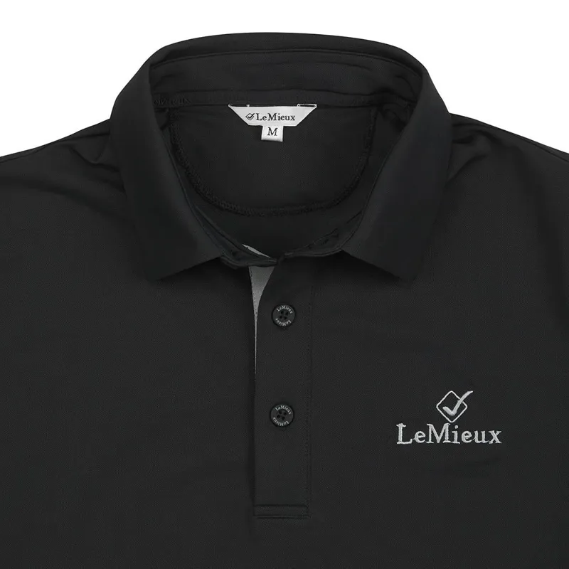 LeMieux Mens Polo Shirt Black - Image 5
