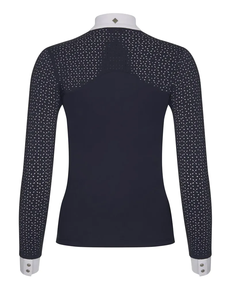 LeMieux Olivia Long Sleeve Show Shirt Navy - Image 2