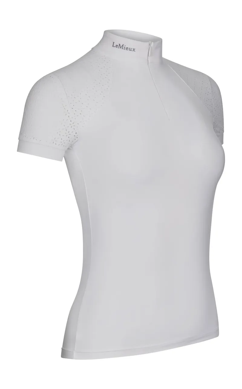 LeMieux Olivia Short Sleeve Show Shirt White - Image 3