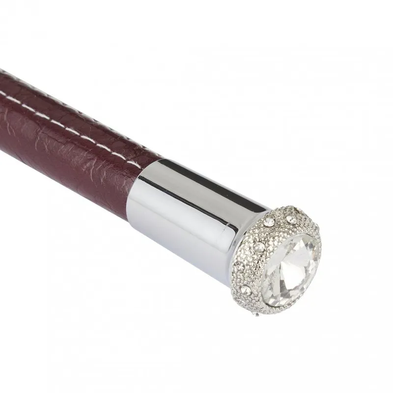 LeMieux Junior Rhone Diamante Baton Whip Burgundy - Image 2