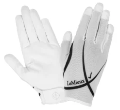 LeMieux Soleil Mesh Riding Gloves White