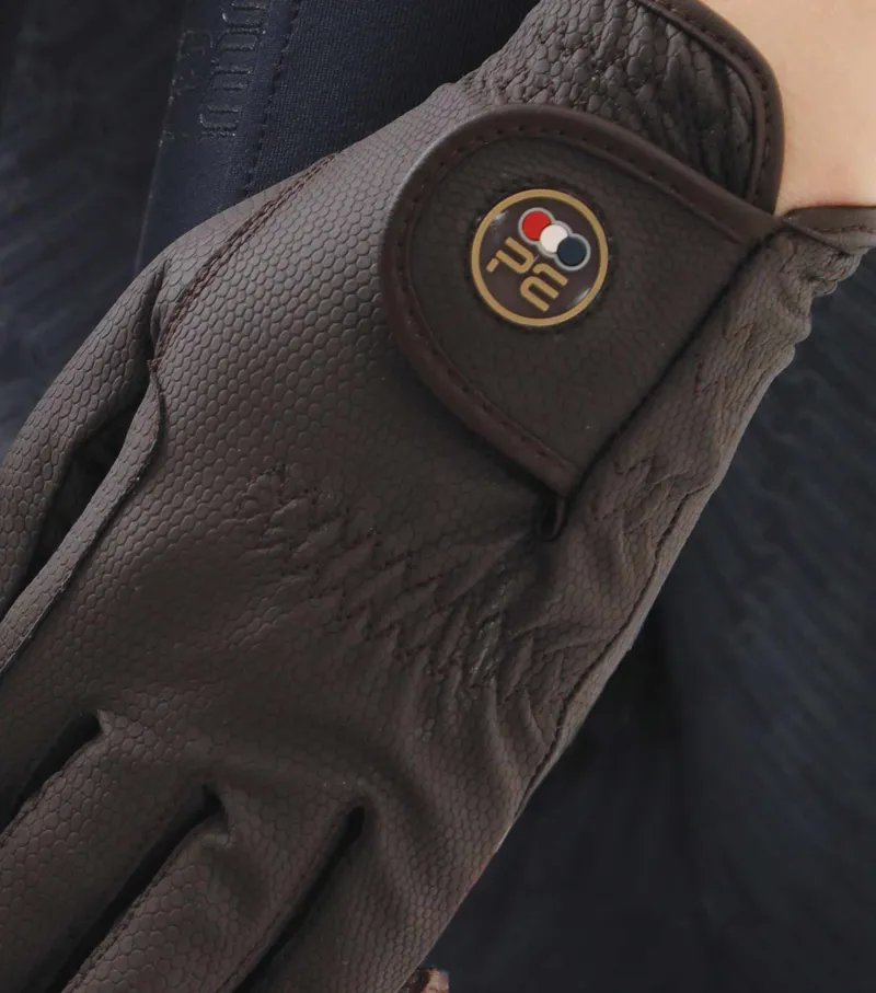 Premier Equine Lucca Junior Riding Gloves Brown - Image 5