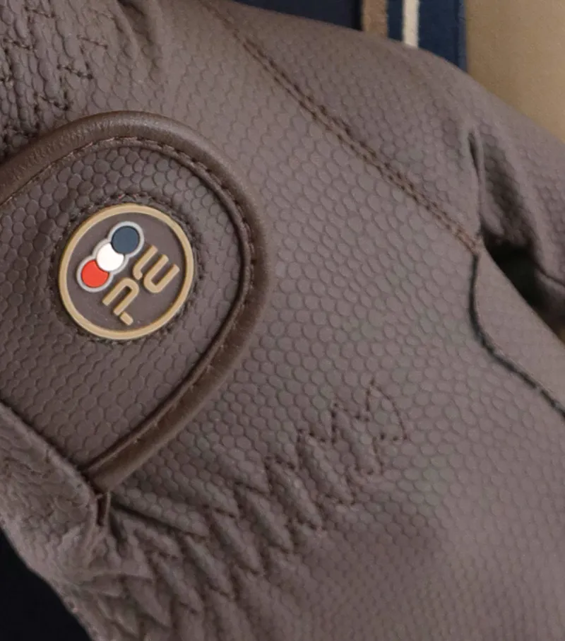 Premier Equine Lucca Junior Riding Gloves Brown - Image 6