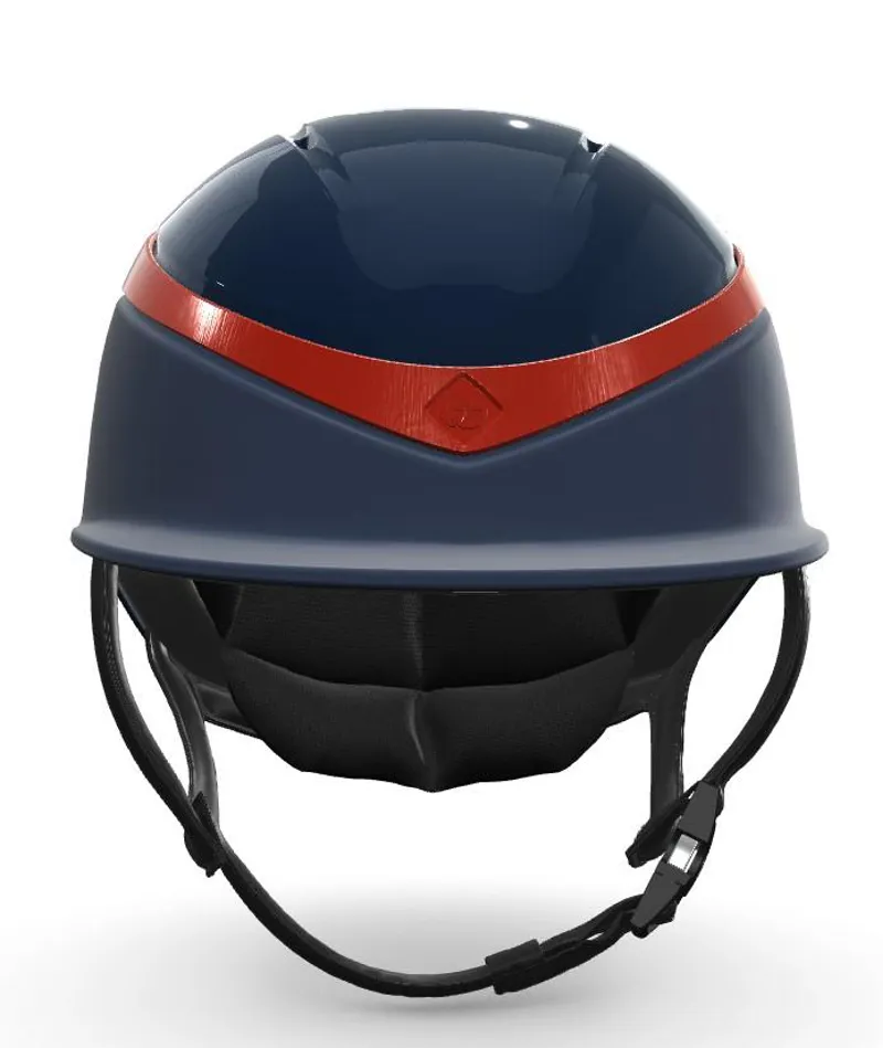 Charles Owen My Halo CX Custom Hat - Navy Gloss / Navy Matt / Red Gloss Halo - Image 2