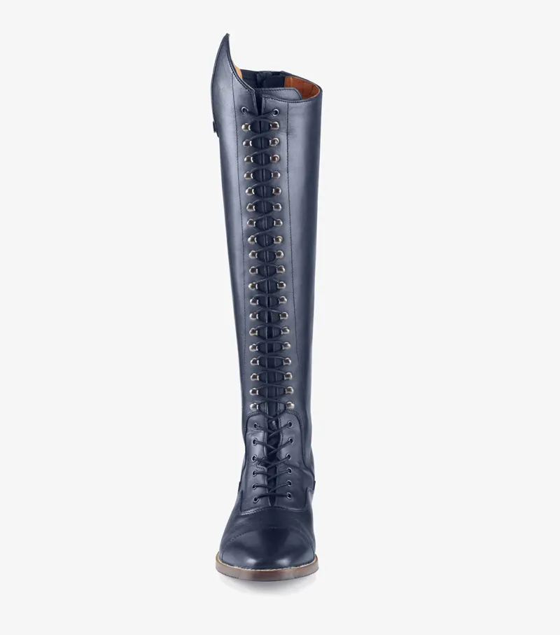 Premier Equine Maurizia Ladies Lace Front Tall Leather Riding Boots Navy - Image 6