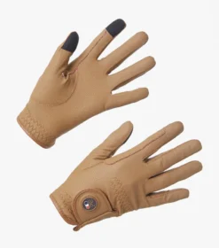 Premier Equine Metaro Ladies Riding Gloves Caramel