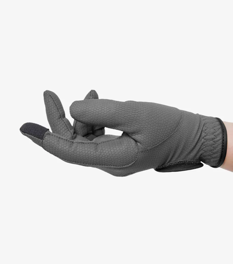 Premier Equine Metaro Ladies Riding Gloves Grey - Image 2
