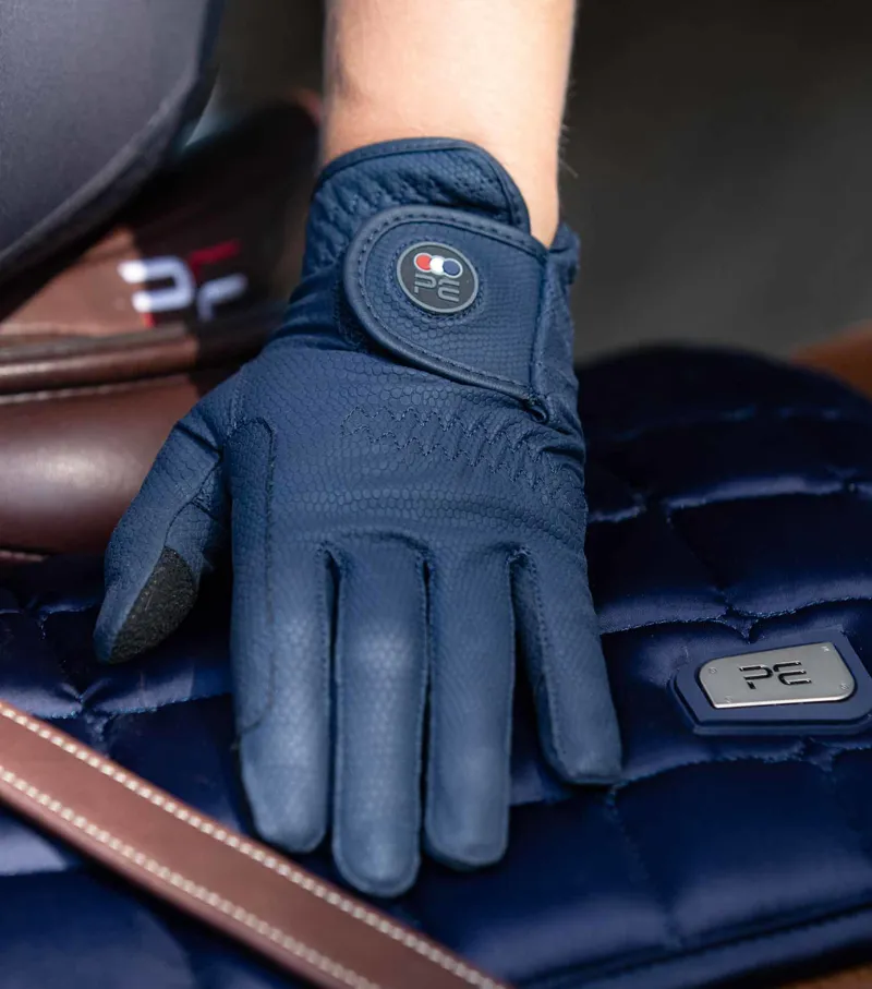 Premier Equine Metaro Ladies Riding Gloves Navy - Image 2