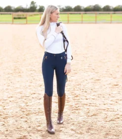 Premier Equine Milliania Ladies Full Seat Gel Riding Breeches Navy
