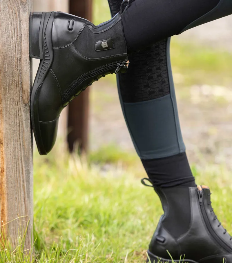 Premier Equine Milton Ladies Leather Paddock Boots Black - Image 2