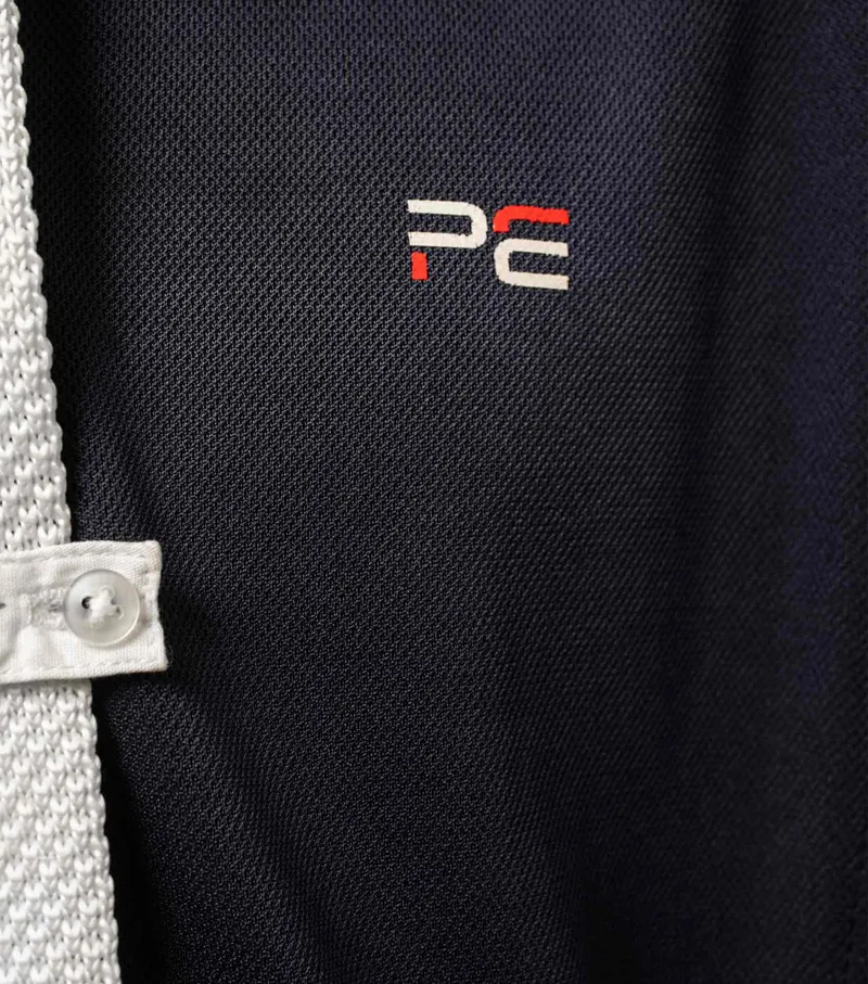 Premier Equine Mini Antonio Boy's Short Sleeve Show Shirt Navy - Image 4