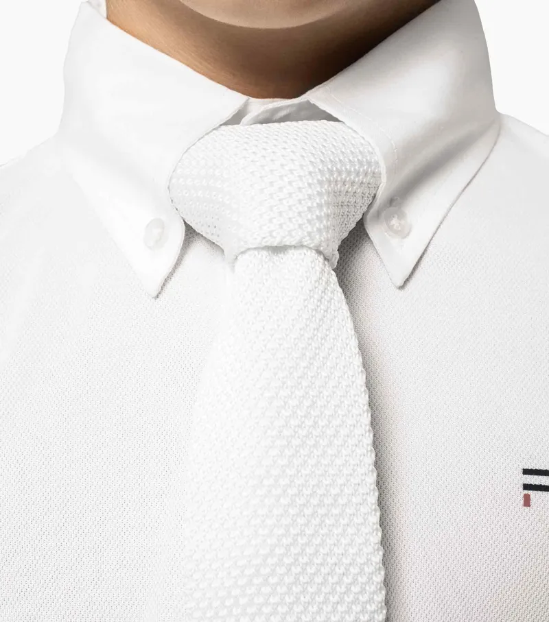 Premier Equine Mini Giulio Boy's Long Sleeve Show Shirt White - Image 6