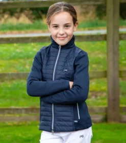 Premier Equine Mini Elena Girl's Hybrid Riding Jacket Navy