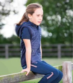Premier Equine Mini Lamera Girl's Hybrid Riding Gilet Navy