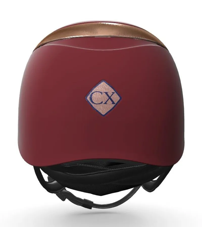 Charles Owen My Halo CX Custom Hat - Maroon Matt / Maroon Matt / Rose Gold Halo - Image 4