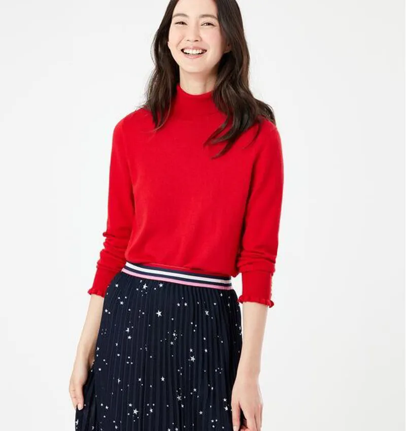 Joules Orianna Roll Neck Jumper - Red