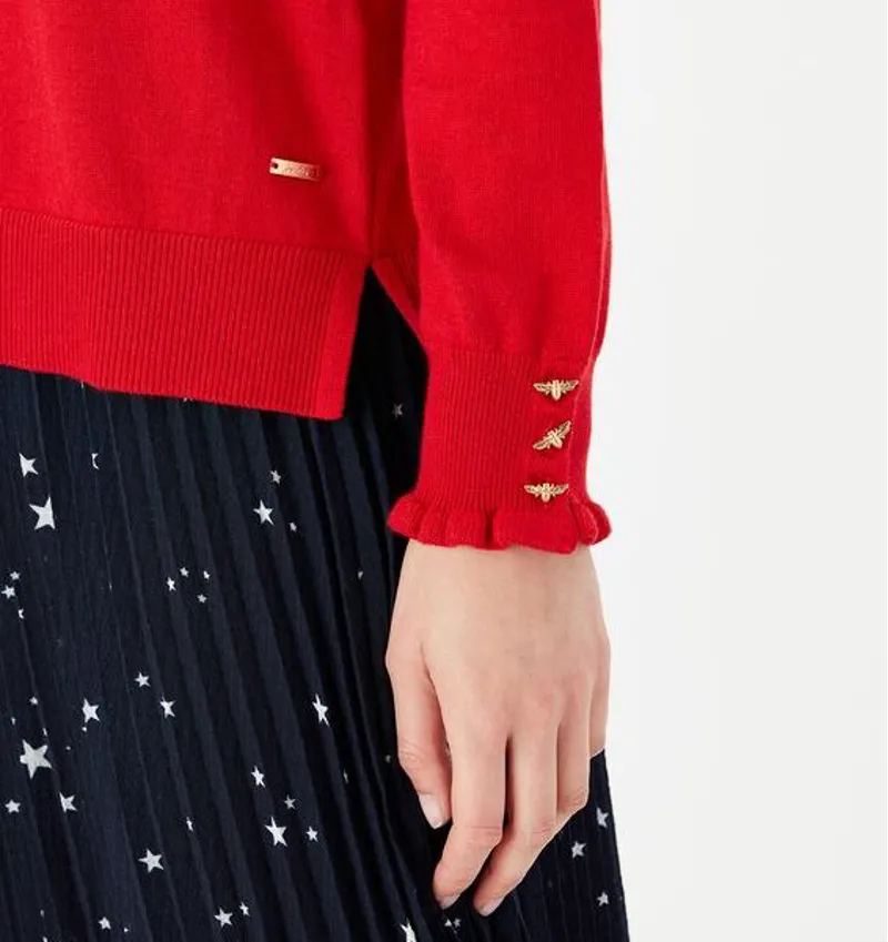 Joules Orianna Roll Neck Jumper - Red - Image 3