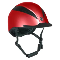 Champion Air-Tech Deluxe Dial Fit Riding Hat In Metallic Ruby