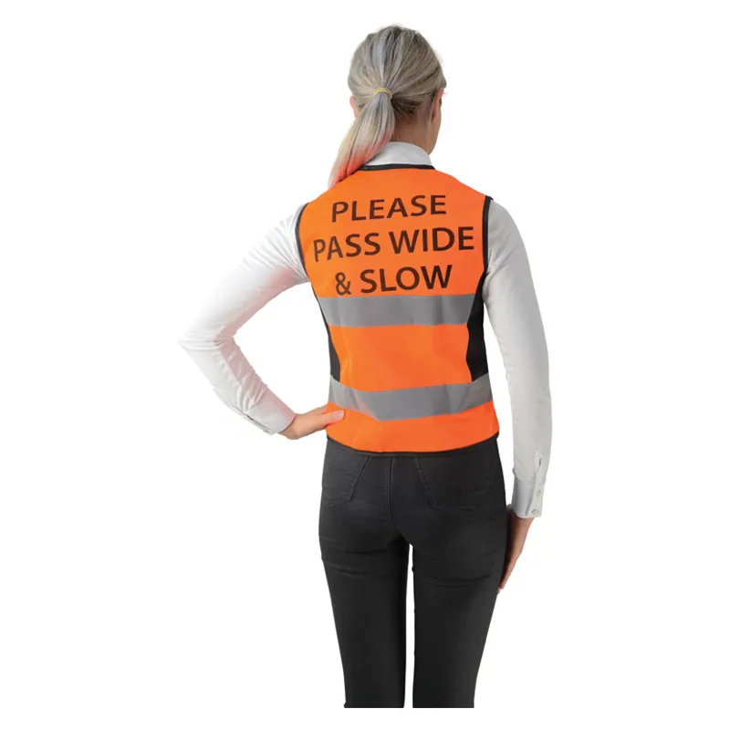 Hy Viz Please Pass Wide And Slow Waistcoat In Orange/Black - Image 2