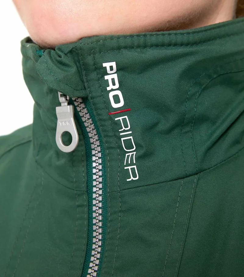 Premier Equine Pro Rider Unisex Waterproof Riding Jacket Green - Image 4