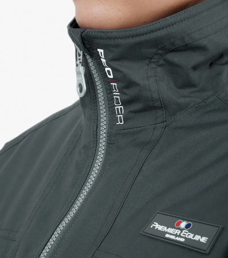 Premier Equine Pro Rider Unisex Waterproof Riding Jacket Anthracite Grey - Image 4