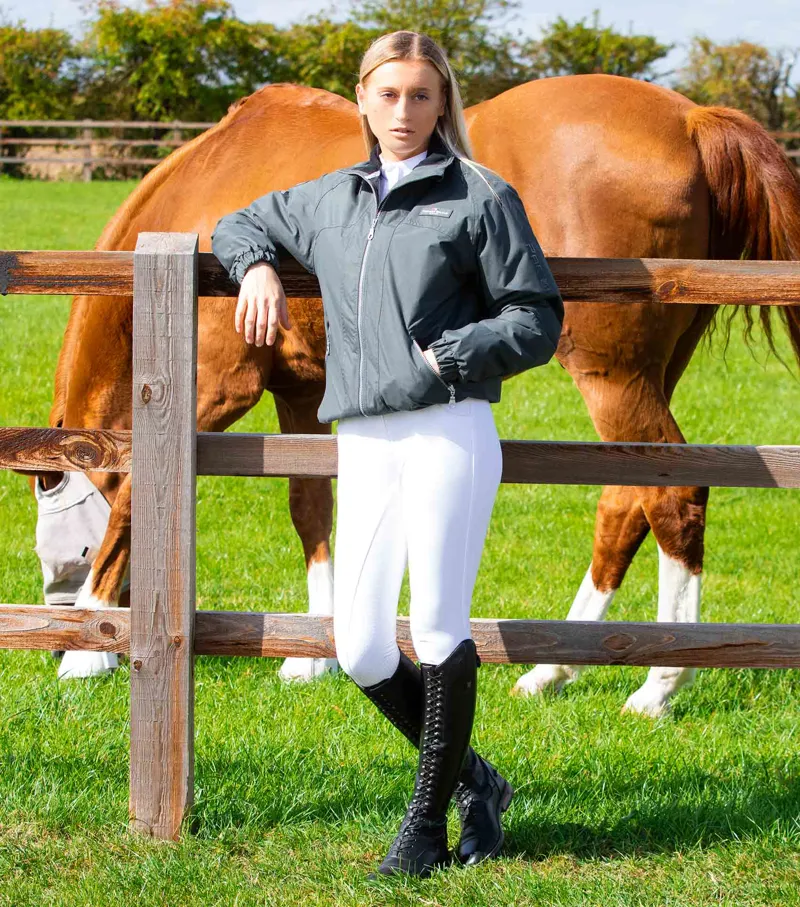 Premier Equine Pro Rider Unisex Waterproof Riding Jacket Anthracite Grey - Image 7