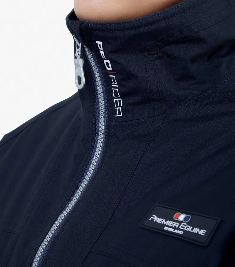 Premier Equine Pro Rider Unisex Waterproof Riding Jacket Navy - Image 4