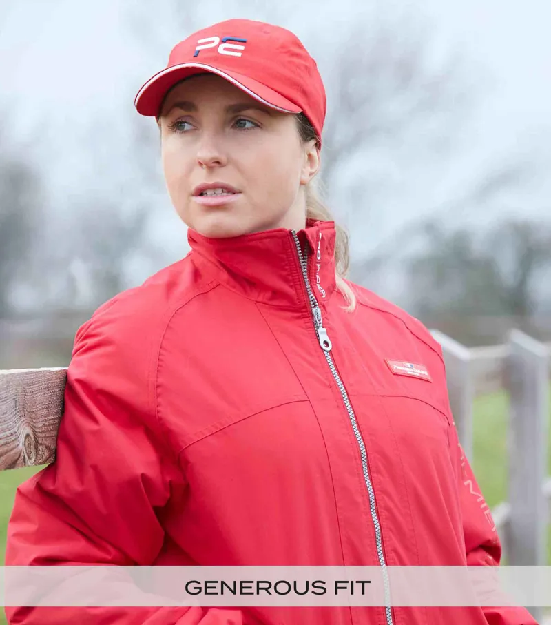 Premier Equine Pro Rider Unisex Waterproof Riding Jacket Red - Image 3