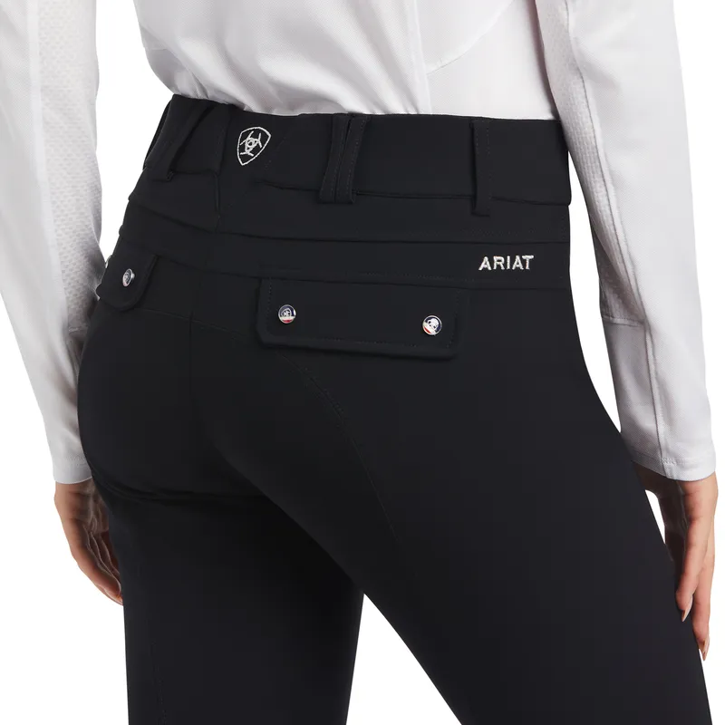 Ariat Women's Tri Factor Grip Knee Patch Breech Black - Image 2