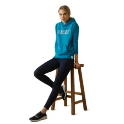 Ariat Women's 3D Logo 2.0 Hoodie Mosaic Blue