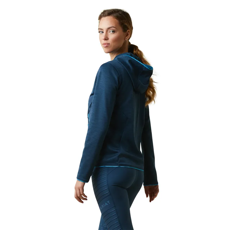 Ariat Women's Byron Full Zip Hoodie Deep Petroleum - Image 2