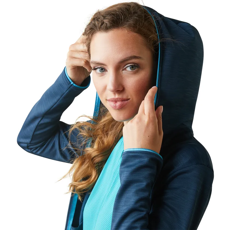 Ariat Women's Byron Full Zip Hoodie Deep Petroleum - Image 3