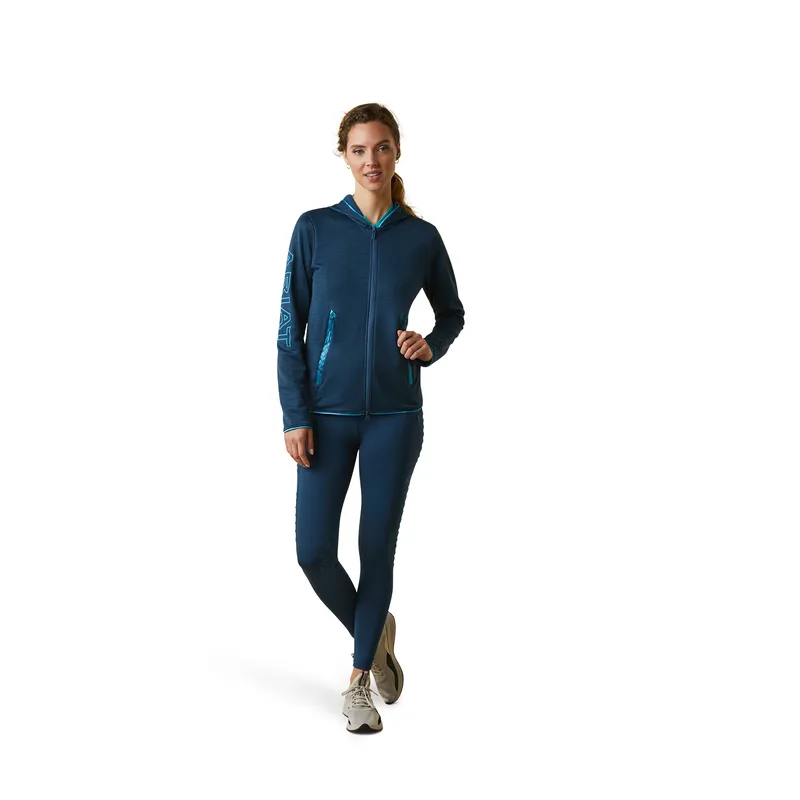 Ariat Women's Byron Full Zip Hoodie Deep Petroleum