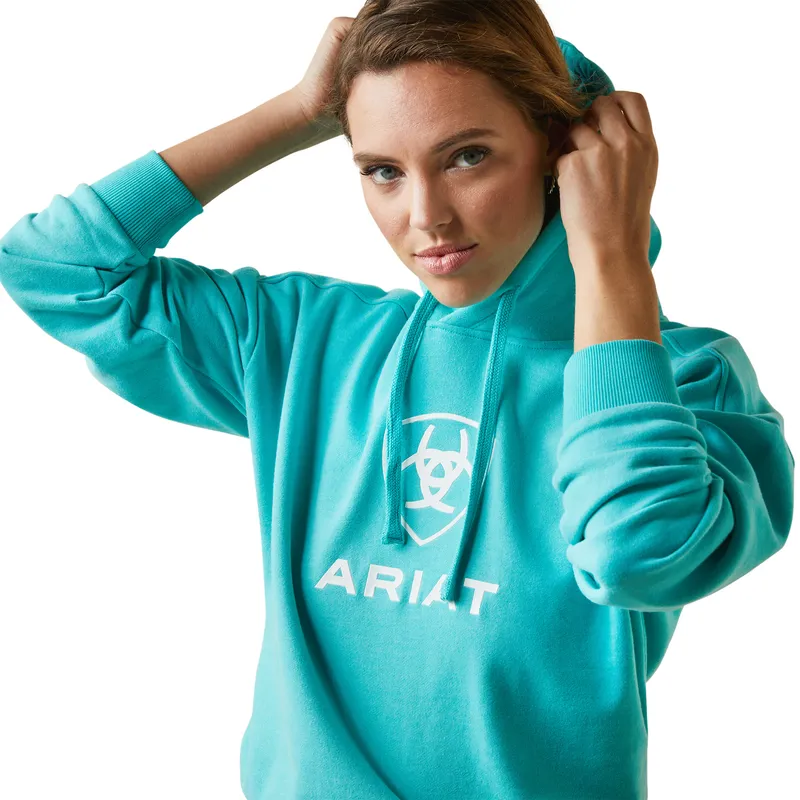 Ariat Women's Just Hoodie Heather Pool Blue - Image 5